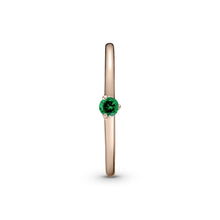 Load image into Gallery viewer, Green Solitaire Ring