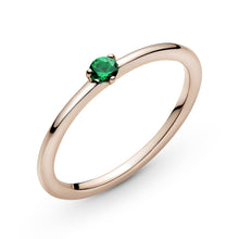 Load image into Gallery viewer, Green Solitaire Ring