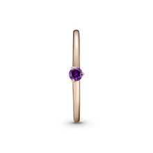 Load image into Gallery viewer, Purple Solitaire Ring