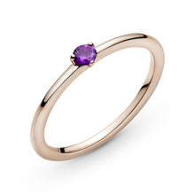 Load image into Gallery viewer, Purple Solitaire Ring