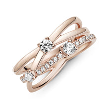 Load image into Gallery viewer, Sparkling Triple Band Ring