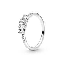 Load image into Gallery viewer, Clear Three-Stone Ring