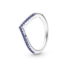 Load image into Gallery viewer, Pandora Timeless Wish Sparkling Blue Ring
