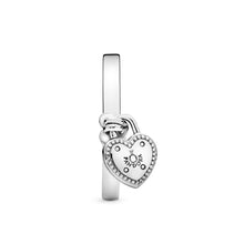 Load image into Gallery viewer, Heart-Shaped Padlock Ring