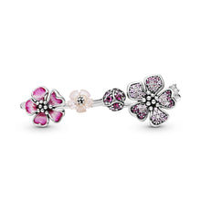 Load image into Gallery viewer, Pink Peach Blossom Flower Double Finger Ring