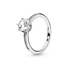 Load image into Gallery viewer, Clear Sparkling Crown Solitaire Ring