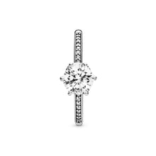 Load image into Gallery viewer, Clear Sparkling Crown Solitaire Ring