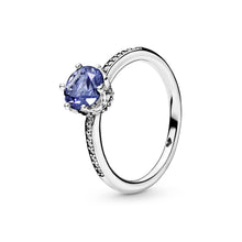 Load image into Gallery viewer, Blue Sparkling Crown Ring