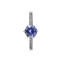 Load image into Gallery viewer, Blue Sparkling Crown Ring