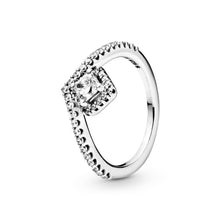 Load image into Gallery viewer, Square Sparkle Wishbone Ring