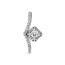 Load image into Gallery viewer, Square Sparkle Wishbone Ring