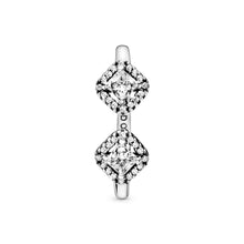 Load image into Gallery viewer, Square Sparkle Open Ring