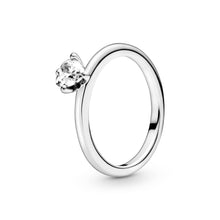 Load image into Gallery viewer, Clear Heart Solitaire Ring