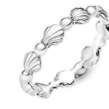 Load image into Gallery viewer, Beaded Seashell Band Ring