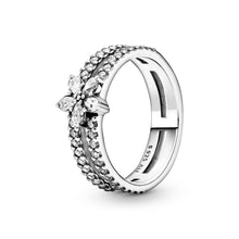 Load image into Gallery viewer, Sparkling Snowflake Double Ring