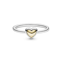 Load image into Gallery viewer, Domed Golden Heart Ring