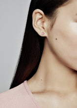 Load image into Gallery viewer, Pink Sparkling Crown Stud Earrings