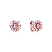 Load image into Gallery viewer, Pink Daisy Flower Stud Earrings
