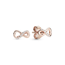 Load image into Gallery viewer, Sparkling Infinity Stud Earrings