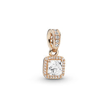 Load image into Gallery viewer, Square Sparkle Halo Pendant
