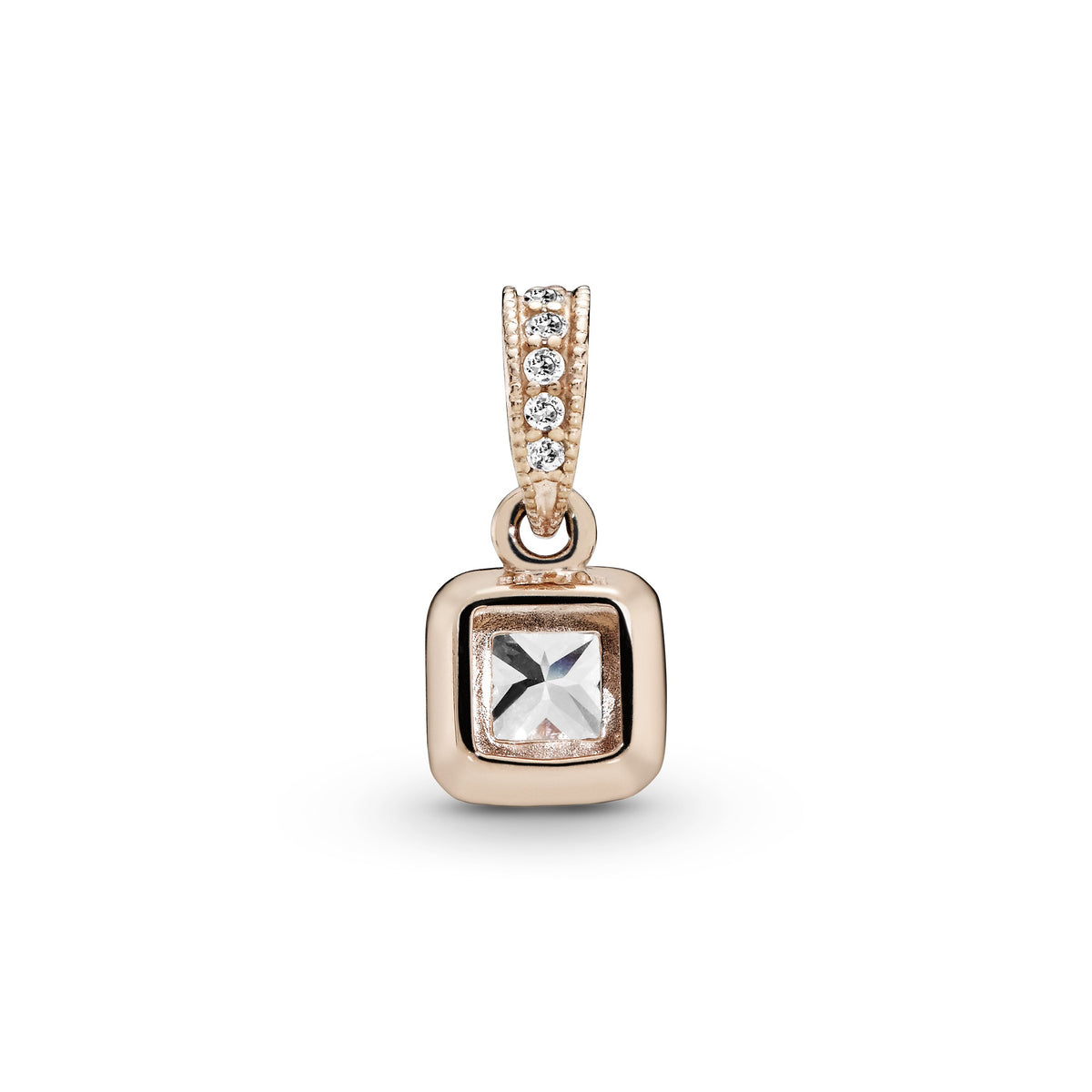 Square sparkle halo necklace discount