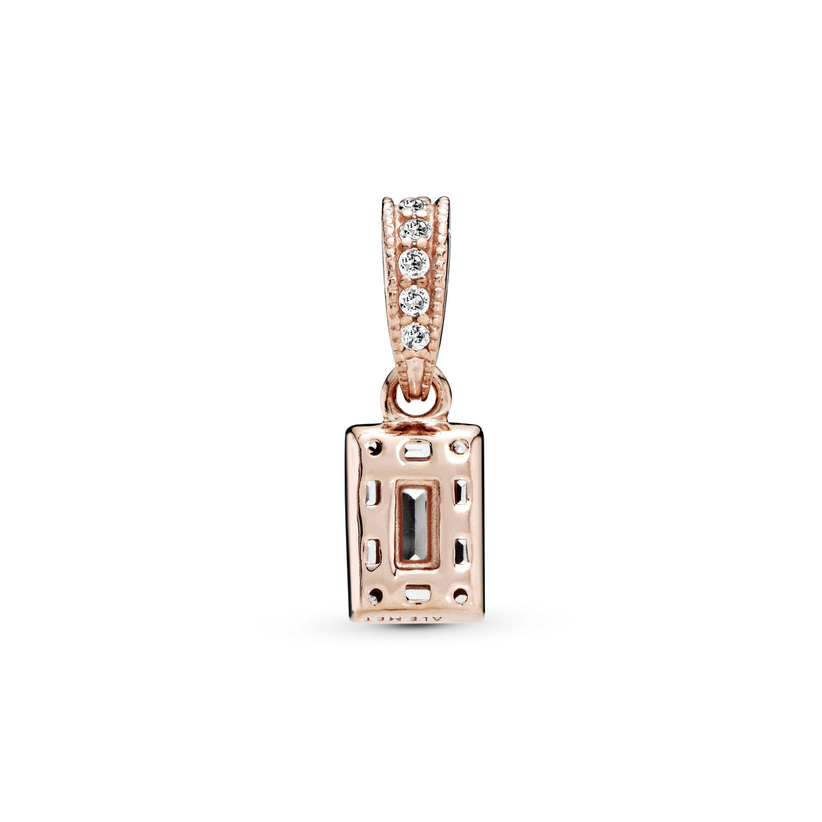 Sparkling square halo pendant deals