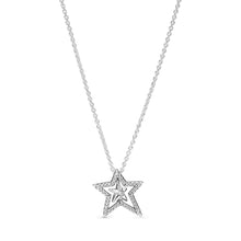 Load image into Gallery viewer, Pavé Asymmetric Star Collier Necklace