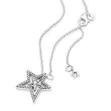 Load image into Gallery viewer, Pavé Asymmetric Star Collier Necklace