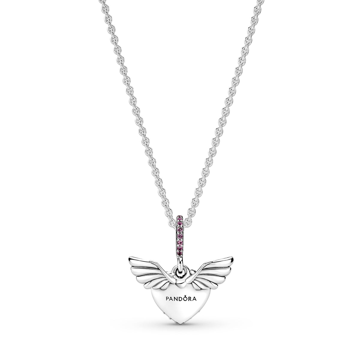 Heart and cheap angel wing necklace