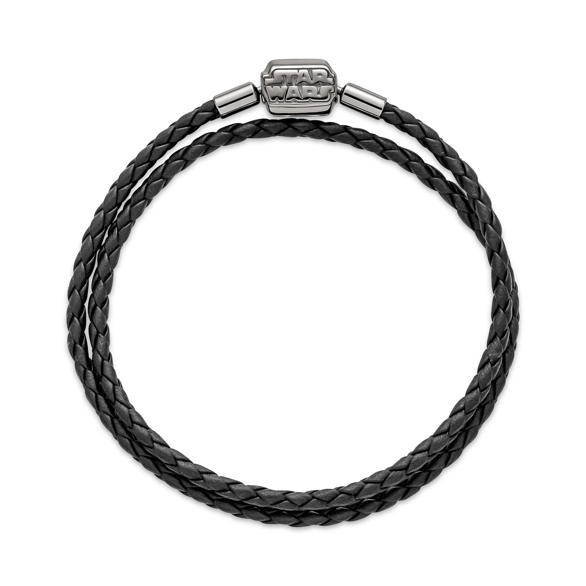 Pandora Moments Star Wars™ Clasp Double Black Leather Bracelet