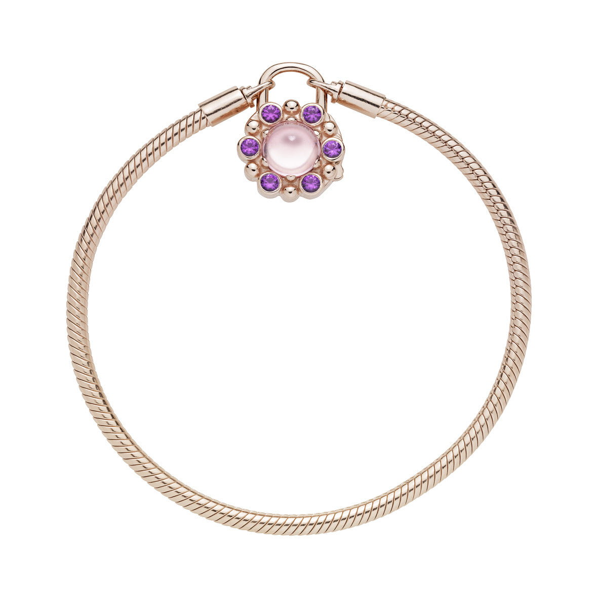 Pandora rose gold padlock bracelet discount