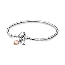 Load image into Gallery viewer, Pandora Moments Leaves & Snake Chain Bracelet
