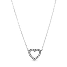 Load image into Gallery viewer, Sparkling Open Heart Necklace