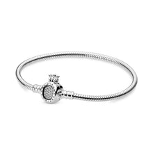Load image into Gallery viewer, Pandora Moments Crown O Clasp Snake Chain Bracelet