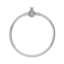 Load image into Gallery viewer, Pandora Moments Crown O Clasp Snake Chain Bracelet