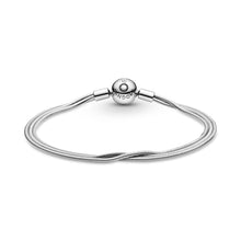 Load image into Gallery viewer, Pandora Moments Multi Snake Sterling Silver Chain Bracelet