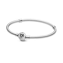 Load image into Gallery viewer, Pandora Moments Heart Infinity Clasp Snake Chain Bracelet