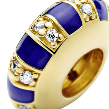 Load image into Gallery viewer, Blue Stripes Spacer Charm