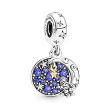 Load image into Gallery viewer, Santa Claus On The Moon Double Dangle Charm