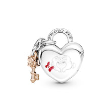 Load image into Gallery viewer, Disney Mickey Mouse & Minnie Mouse Padlock Charm