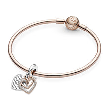 Load image into Gallery viewer, Entwined Hearts Double Dangle Charm