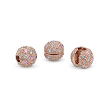 Load image into Gallery viewer, Pink Beaded Texture Clip Charm