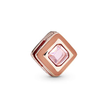 Load image into Gallery viewer, Pink Square Clip Charm