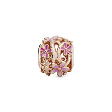 Load image into Gallery viewer, Openwork Pink Daisy Flower Charm