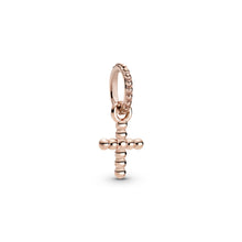 Load image into Gallery viewer, Beaded Cross Dangle Charm