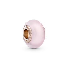 Load image into Gallery viewer, Matte Pink Murano Glass Charm