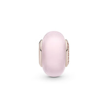 Load image into Gallery viewer, Matte Pink Murano Glass Charm