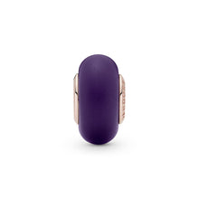 Load image into Gallery viewer, Matte Purple Murano Glass Charm
