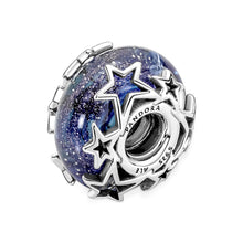 Load image into Gallery viewer, Galaxy Blue & Star Murano Charm