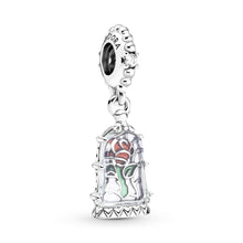 Load image into Gallery viewer, Disney Beauty and the Beast Enchanted Rose Dangle Charm